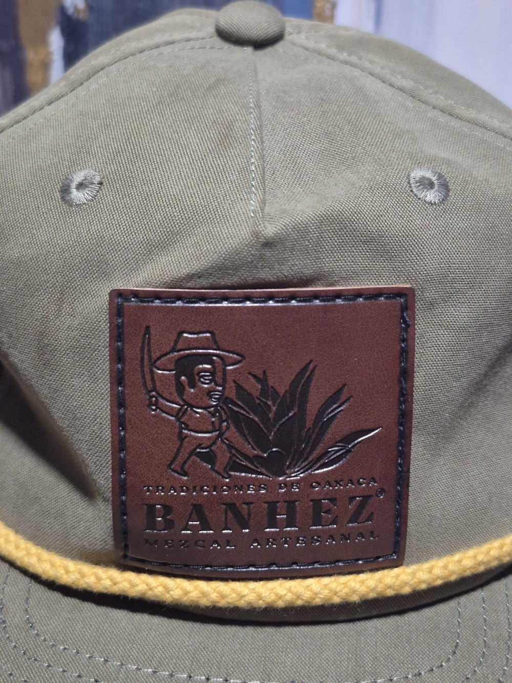 Olive Canvas Rope Cap - Picture 2 of 5